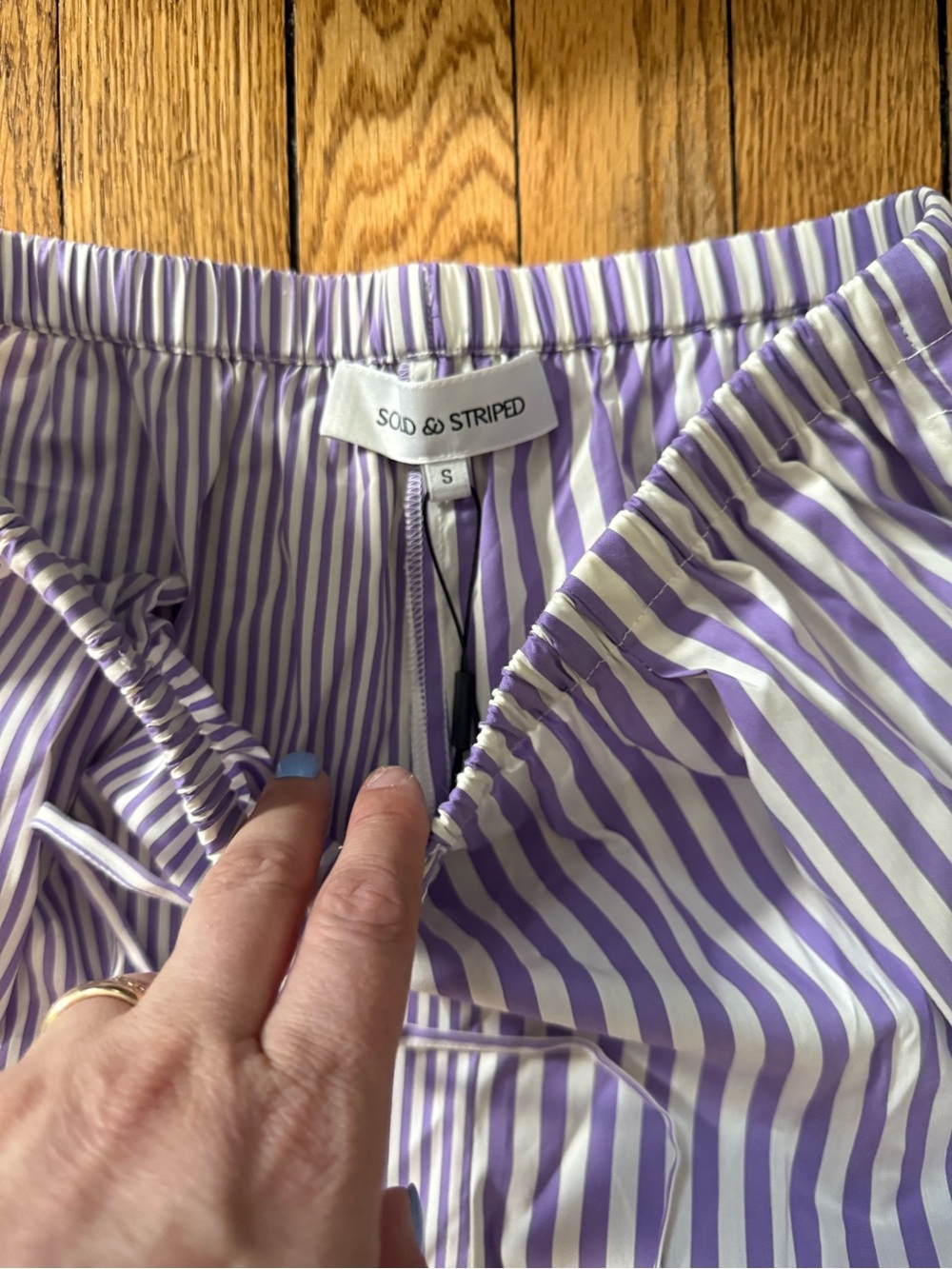 SOLID & STRIPED The Ashling Striped Pants - Size Small - NWT - Picture 3 of 4